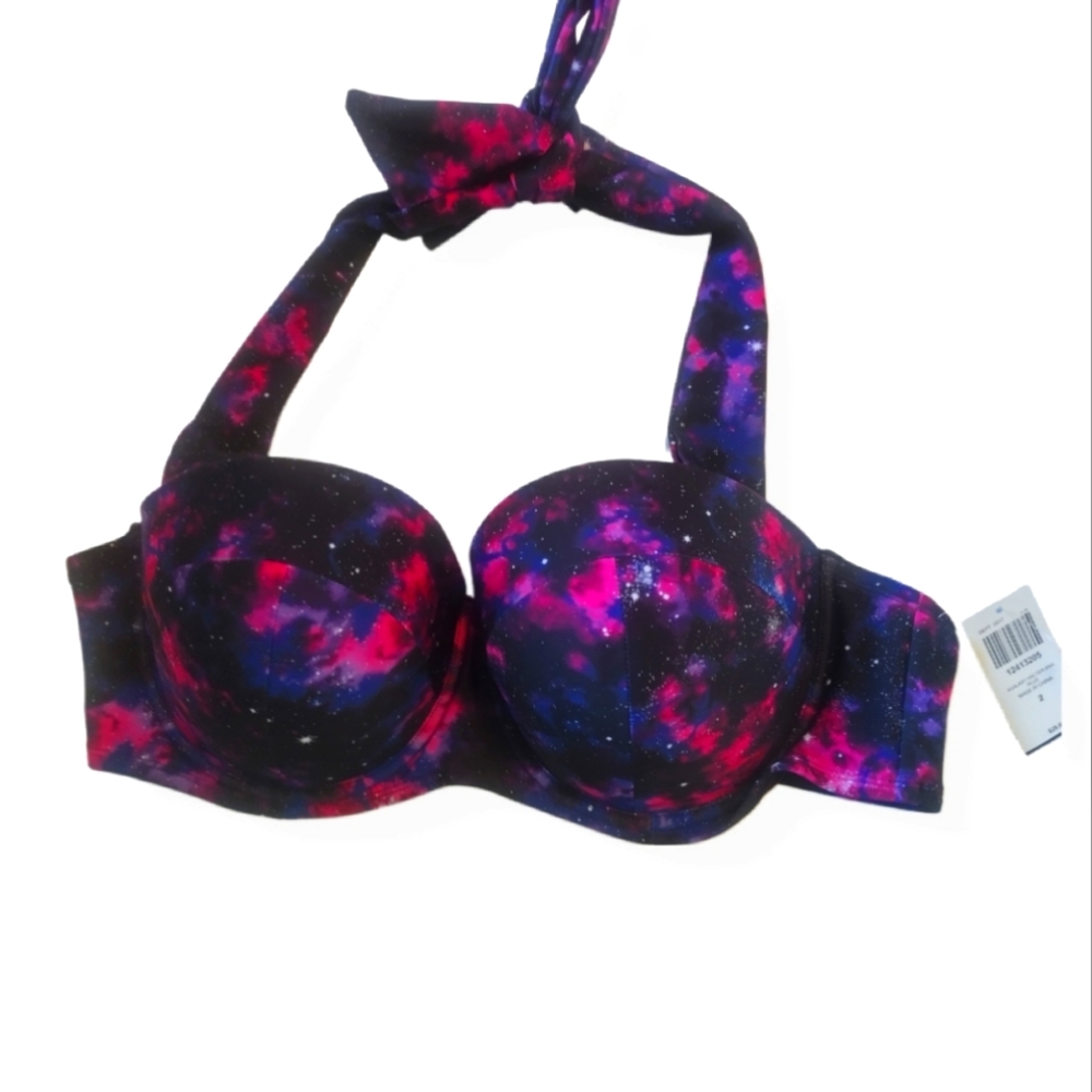 HOT TOPIC Galaxy Space Bikini Top size 2